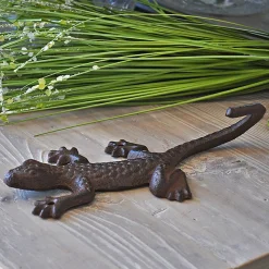 La Grande Prairie Salamandre Fonte marron 6x13x23cm* Statue Décorative