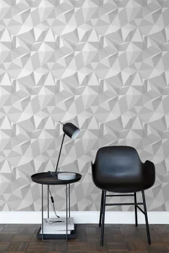 Sanders & Sanders papier peint graphique 3D gris - 50 x 900 cm - 935271* Papier Peint Pour Couloir|Papier Peint Géométrique