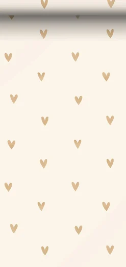 Sanders & Sanders papier peint coeurs beige et or - 53 cm x 10.05 m - 935268*Enfant Papier Peint Enfant