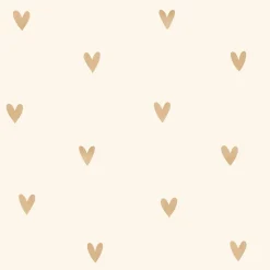 Sanders & Sanders papier peint coeurs beige et or - 53 cm x 10.05 m - 935268*Enfant Papier Peint Enfant