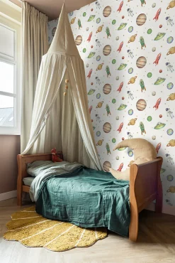 Sale Sanders & Sanders papier peint Univers blanc, vert et rouge - 53 cm x 10.05 m - 935346