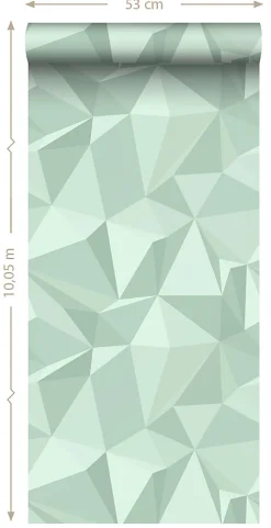 Online Sanders & Sanders papier peint graphique 3D vert menthe - 50 x 900 cm - 935274