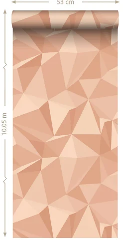 New Sanders & Sanders papier peint graphique 3D rose terracotta - 50 x 900 cm - 935273