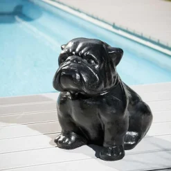 Wanda Collection Sculpture contemporaine bulldog 40cm noir* Statue Décorative