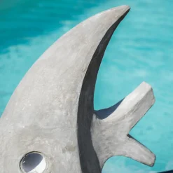 Wanda Collection Sculpture contemporaine poisson 78 cm gris