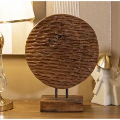 Best Mauro Ferretti Sculpture en bois marron 30x15,5X40 cm