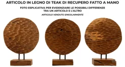 Best Mauro Ferretti Sculpture en bois marron 30x15,5X40 cm