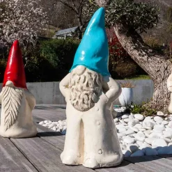 Wanda Collection Sculpture jardin déco tomte 50 cm turquoise* Statue Décorative