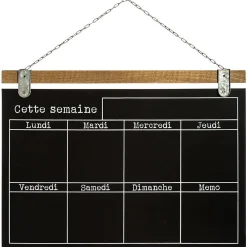 Outlet Atmosphera Créateur D'Intérieur Semainier ardoise 69x50 cm - Atmosphera