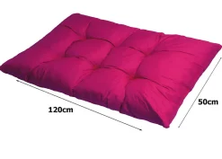 Setgarden Set 7 coussins palette assises 120x50 dossiers + 120x40 kit coussins canapé de jardin Rosa coussins pour mobilier de jardin* Coussin Palette
