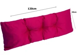 Setgarden Set 7 coussins palette assises 120x50 dossiers + 120x40 kit coussins canapé de jardin Rosa coussins pour mobilier de jardin* Coussin Palette