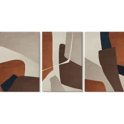 Wallfluent Set 3 Panneaux Toile Tendue 2cm Épaisseur 40x60 cm Structures Modernes Abstraites Art Mural Moderne* Tableau Déco