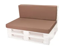 Setgarden Set coussins palette 120x60 / 120x50cm Beige Coussins de jardin avec housses amovibles pour une utilisation int/ext.* Coussin Palette