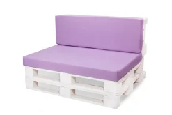 Setgarden Set coussins palette 120x60 / 120x50cm Violet clair Coussins de jardin avec housses amovibles pour une utilisation int/ext.* Coussin Palette