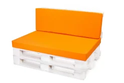 Setgarden Set coussins palette 120x80 / 120x40cm Orange Coussins de jardin avec housses amovibles pour une utilisation int/ext.* Coussin Palette