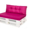 Setgarden Set coussins pour palettes 120x50 cm, housse d'assise amovible, coussins de dossier matelassés 120x40 cm Rose coussins palettes* Coussin Palette