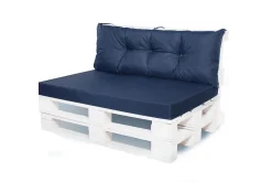Setgarden Set coussins pour palettes 120x50 cm, housse d'assise amovible, coussins de dossier matelassés 120x50 cm Bleu coussins palettes* Coussin Palette