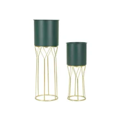 Best Mauro Ferretti Set de 2 cachepots en métal coloré Grent