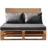Best Home Maison Set de 3 coussins palette extérieur imperméable et déhoussable MINORQUE (120x80 cm - Gris anthracite)