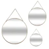 Discount Atmosphera Créateur D'Intérieur Set de 3 miroirs ronds doré - Atmosphera