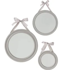 Atmosphera Créateur D'Intérieur Set de 3 miroirs ronds Ruban - Taupe- Atmosphera* Miroir|Miroir