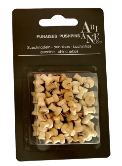 Ariane Set de 50 punaises en bois déco* Pêle-Mêle Et Pense Bête