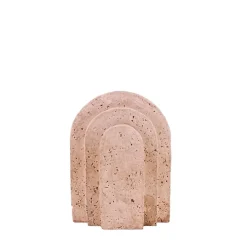 Outlet Ornami Set de 2 serre-livres imitation travertin forme arche
