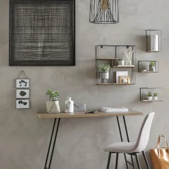 Sale Atmosphera Créateur D'Intérieur Set de 4 étagères murales - métal & bois - Atmosphera