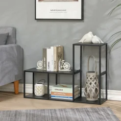 [En.Casa] Set de 4 étagères murales Nostened acier 28 x 28 x 20 cm noir en.casa* Etagère Murale