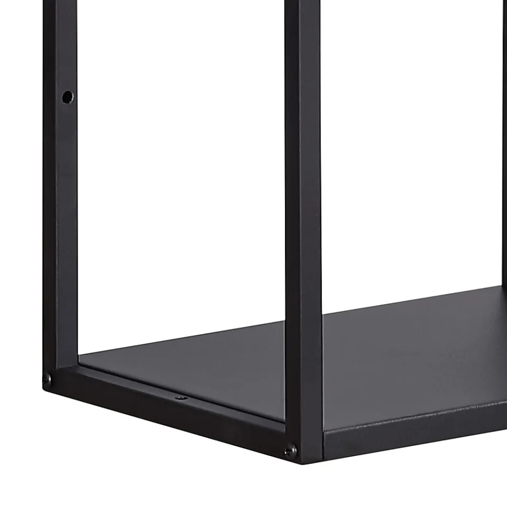 [En.Casa] Set de 4 étagères murales Nostened acier 28 x 28 x 20 cm noir en.casa* Etagère Murale