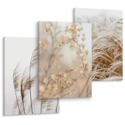 Clearance Muralo Set De Tableaux Plantes Fleurs Nature 3D 90cm x 40cm - Parfait pour décorer votre salon, chambre ou bureau avec un design unique