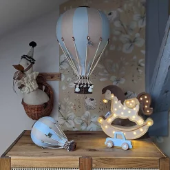Sevira Kids Montgolfière décorative Beige et bleu* Objet Décoratif Mural
