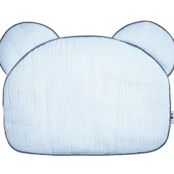 Sevira Kids Oreiller bébé plat ourson en gaze de coton Jeanne* Coussin Pour Canapé
