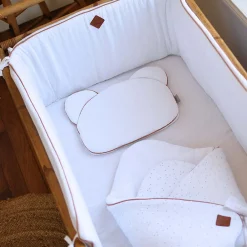 Sevira Kids Oreiller bébé plat ourson en gaze de coton Jeanne* Coussin Pour Canapé