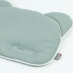 Sevira Kids Oreiller bébé plat ourson en gaze de coton Jeanne* Coussin Pour Canapé