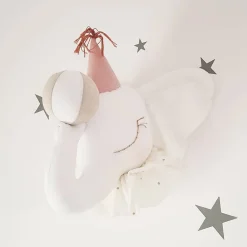 Discount Sevira Kids Trophée mural Éléphant en lin décoration chambre bébé enfant
