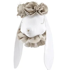 Sale Sevira Kids Trophée mural madame lapine en lin décoration chambre bébé enfant