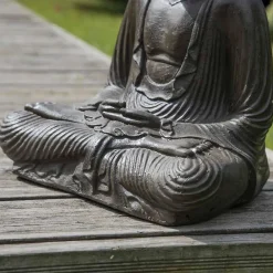 Wanda Collection Statue bouddha assis position offrande brun 42 cm* Statue Décorative