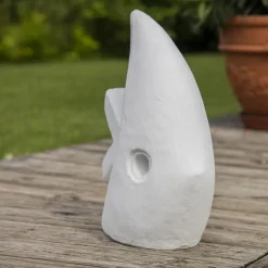 Wanda Collection Statue design de jardin poisson petit modèle blanc 50cm