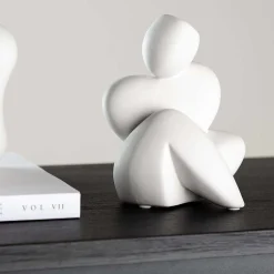 Discount Venture Home Statue en grès Floda Blanc - Blanc