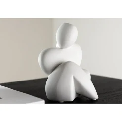 Discount Venture Home Statue en grès Floda Blanc - Blanc