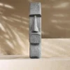 Clearance Wanda Collection Statue jardin zen moai visage allongé en pierre volcanique 100 cm