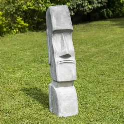 Wanda Collection Statue moaï île de pâques jardin zen 1m20* Statue Décorative
