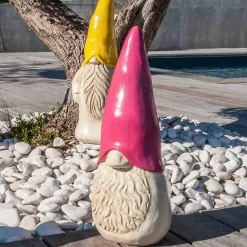 Wanda Collection Statue moderne jardin tomte suédois rose 50 cm* Statue Décorative