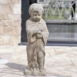 La Grande Prairie Statue Putti saison hiver 70x20x20cm* Statue Décorative