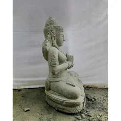 Wanda Collection Statue zen déesse dewi jardin position chakra 80cm* Statue Décorative