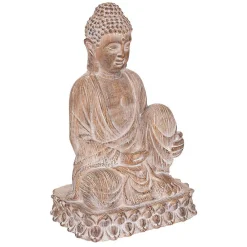 Sale Atmosphera Créateur D'Intérieur Statuette Bouddha - effet bois H67 cm - Atmosphera