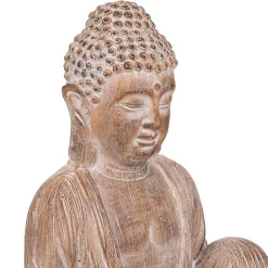 Sale Atmosphera Créateur D'Intérieur Statuette Bouddha - effet bois H67 cm - Atmosphera