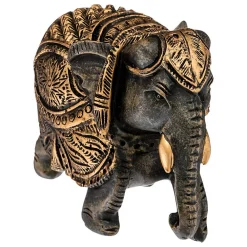 Outlet Atmosphera Créateur D'Intérieur Statuette Éléphant - H9 cm - Multicolore- Atmosphera