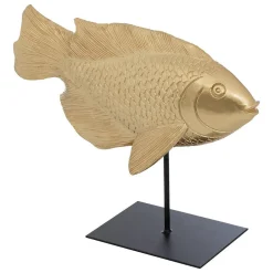 Outlet Atmosphera Créateur D'Intérieur Statuette poisson Océane doré H25cm - Atmosphera